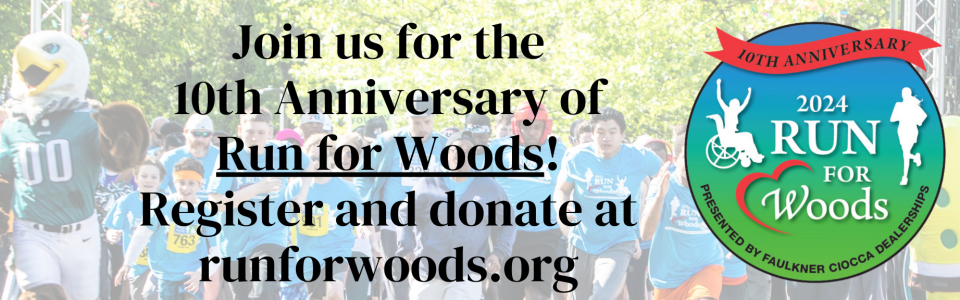 Register for the 10th anniversary Run for Woods